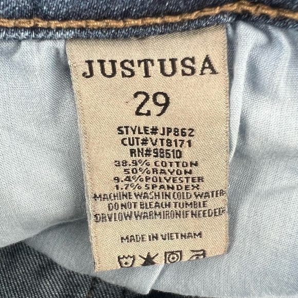 Just USA Distressed Skinny Jeans Size 29 Women’s - Picture 5 of 5